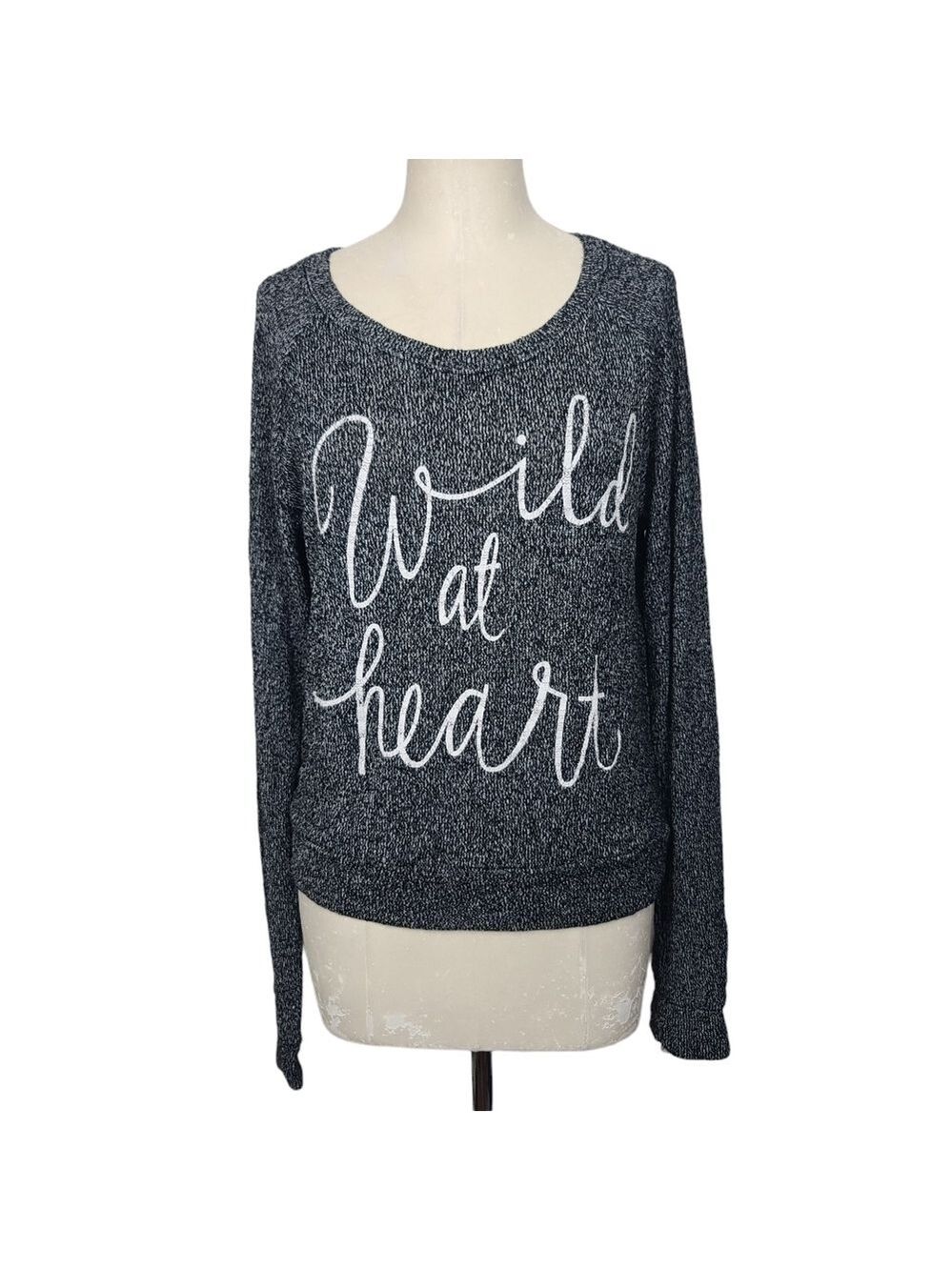 Stranded Wild At Heart Gray White Lightweight Swearshirt L
